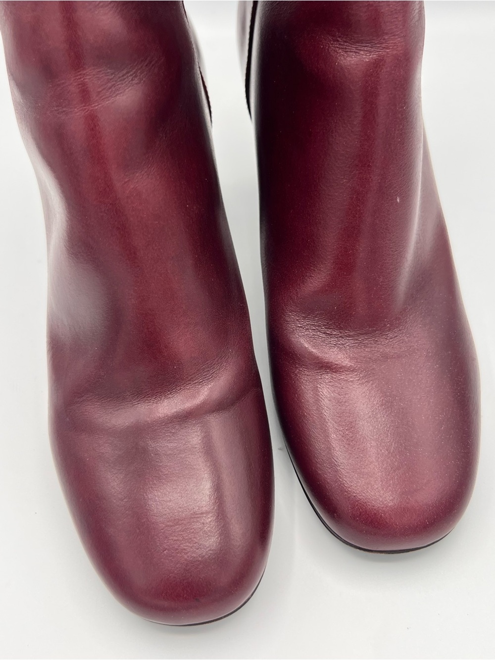 Sandro Paris Leather Ankle Boots Dark Red Sz 39 (9) - Picture 5 of 9
